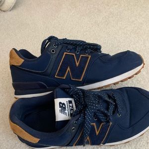 Navy Blue New Balance Kids Sneakers